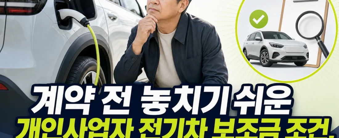 2026 전기차 보조금 대상과 실구매가 확인법