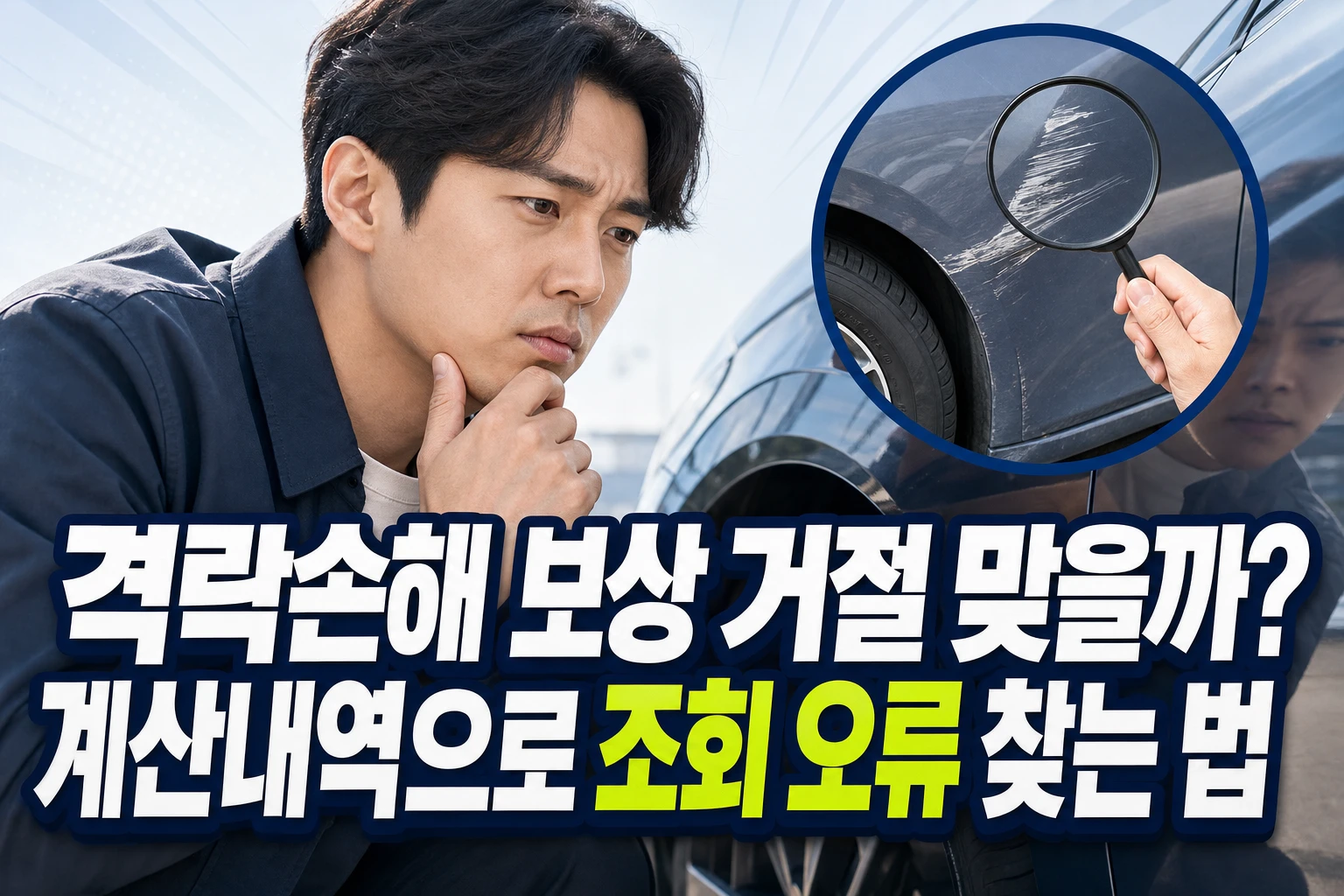 격락손해 보상 거절 맞을까? 계산내역으로 조회 오류 찾는 법