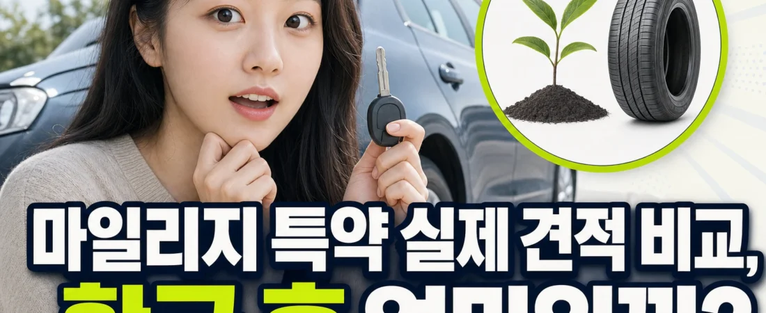 마일리지 특약 실제 견적 비교, 환급 후 얼마일까?