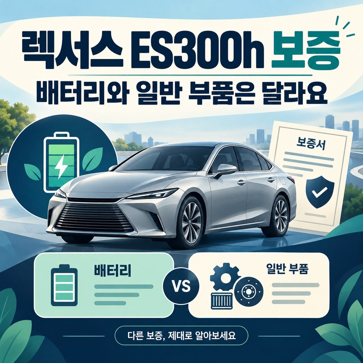 렉서스 ES300h 보증, 배터리 10년과 일반 부품은 어떻게 다를까요?